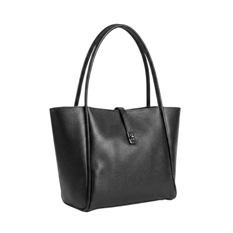 Black Enshee Joblet Tote with Mini Pouch and Adjustable Strap