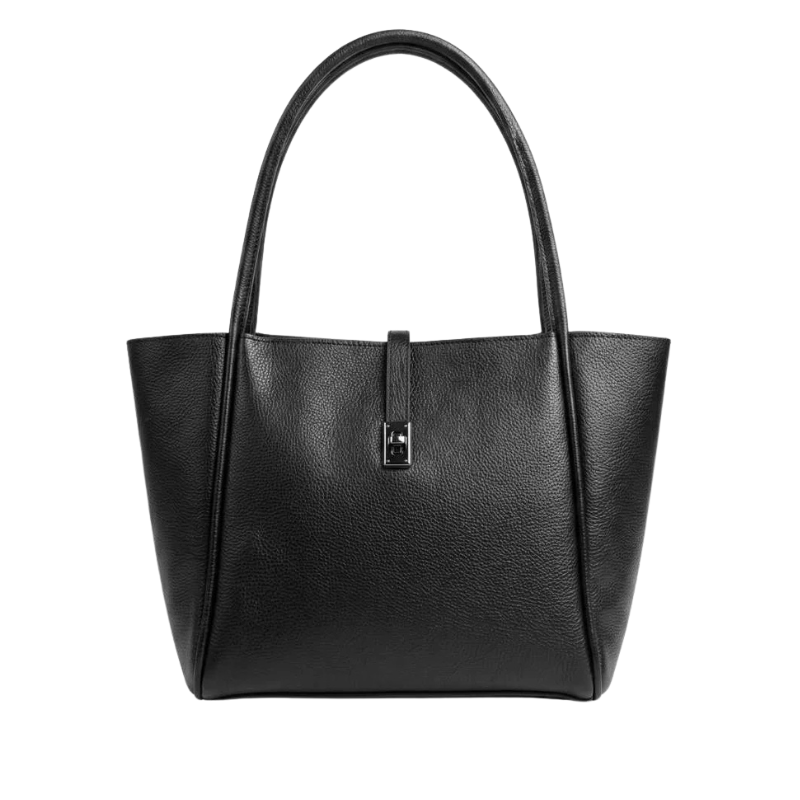 Black Enshee Joblet Tote with Mini Pouch and Adjustable Strap