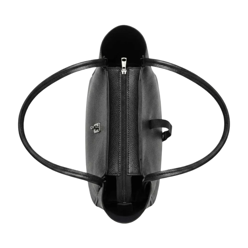 Black Enshee Joblet Tote with Mini Pouch and Adjustable Strap