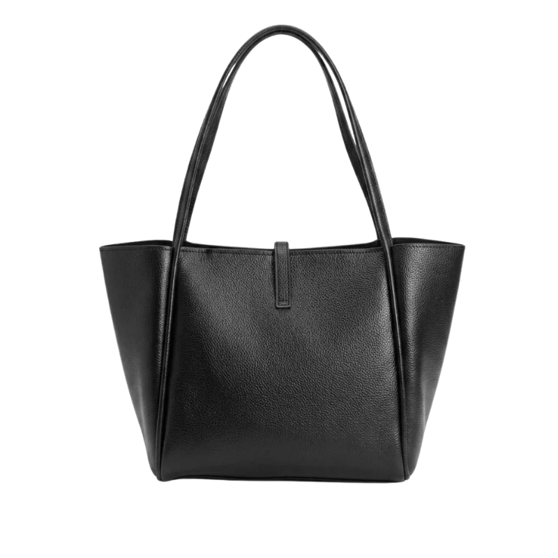 Black Enshee Joblet Tote with Mini Pouch and Adjustable Strap